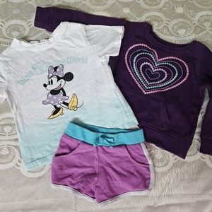 3 girls piece clothing set size 2